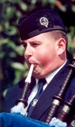 Rodney Brownlee taken at the Enniskillen contest whilst playing with Derryclavin Pipe Band