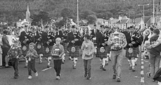 Band on parade in Necastle, Co. Down